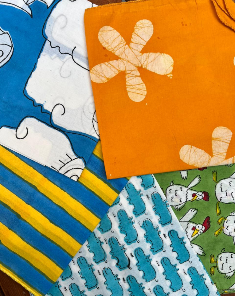 Shine Bright - Set of 5 Cotton Mulmul Handkerchief