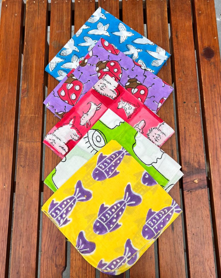 Pocket of Wonders - Set of 5 Cotton Mulmul Handkerchief