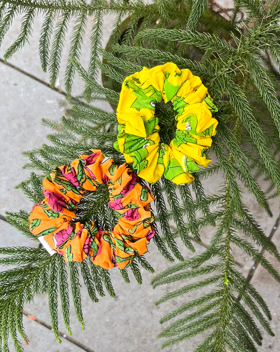 Croc & Beet Cotton Scrunchies - Set of 2