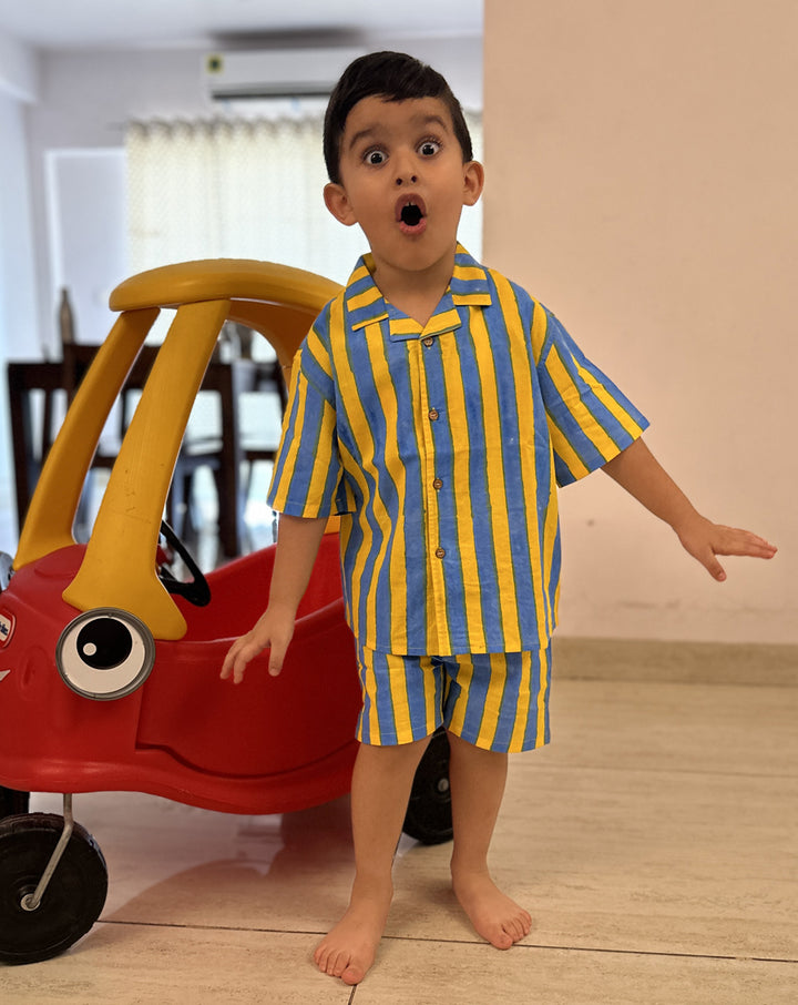 Bandstands Shortees - Soft Cotton Shirt & Shorts Set for Kids