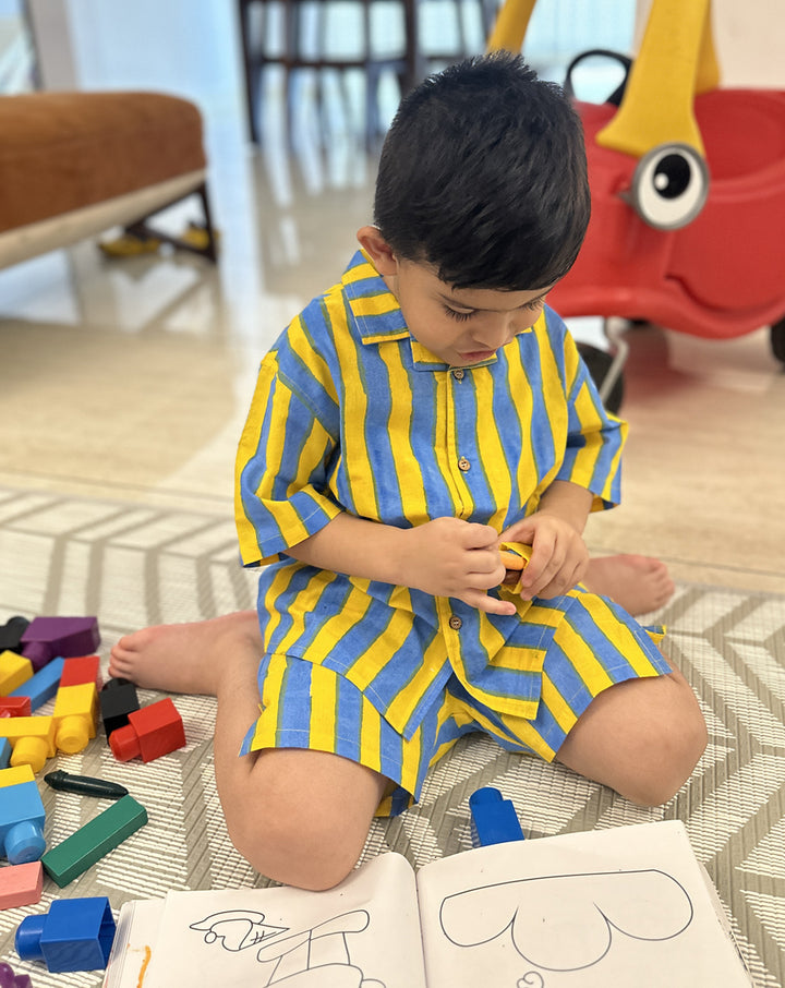 Bandstands Shortees - Soft Cotton Shirt & Shorts Set for Kids