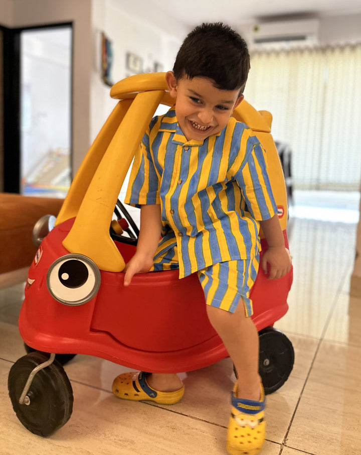 Bandstands Shortees - Soft Cotton Shirt & Shorts Set for Kids