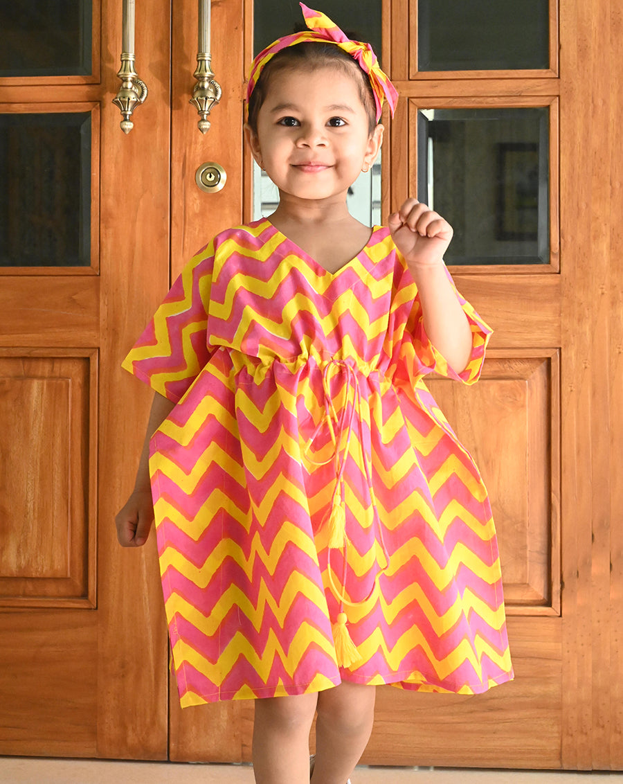 Candy Cotton Kaftan for Girls – Phutari - Main Image