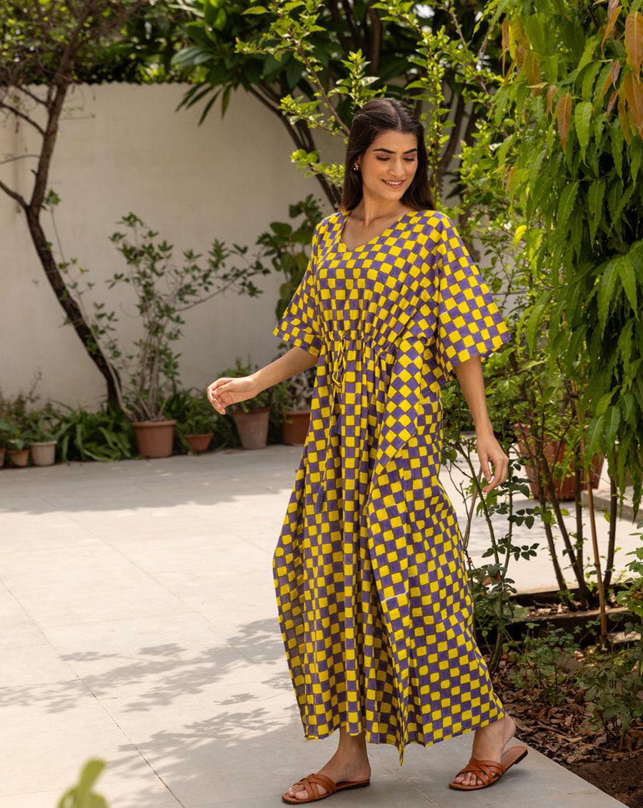 chinese dress ladies Joan Cotton Kaftan Maxi Dress main image 1