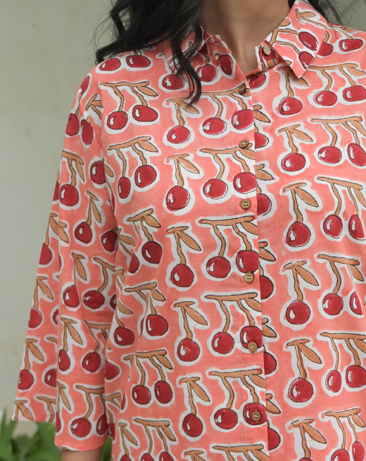 Cherries Cotton Co-ord Set