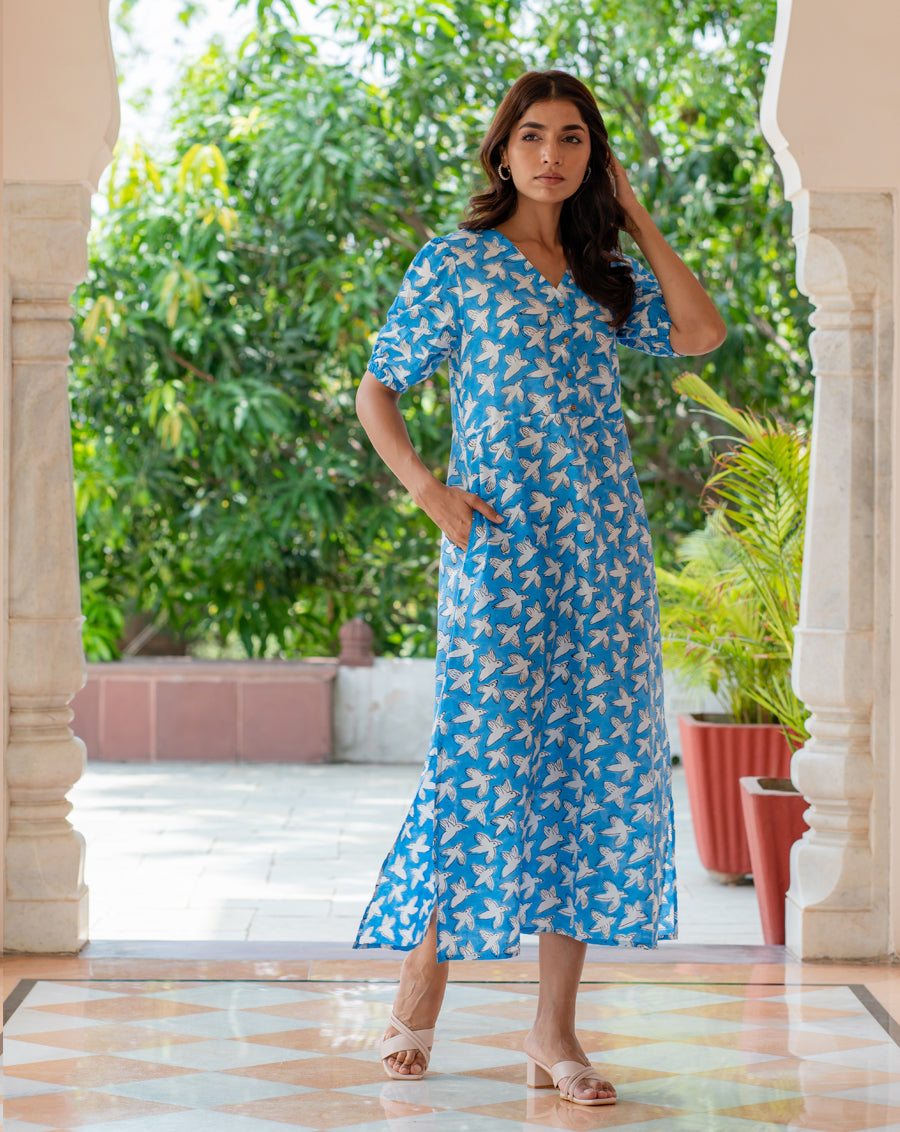Chidiya Udd Soft Cotton Chic Dress