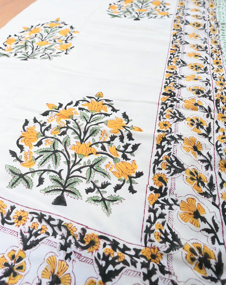 Guldasta Hand Block Printed Cotton Dohar - Minor Defect