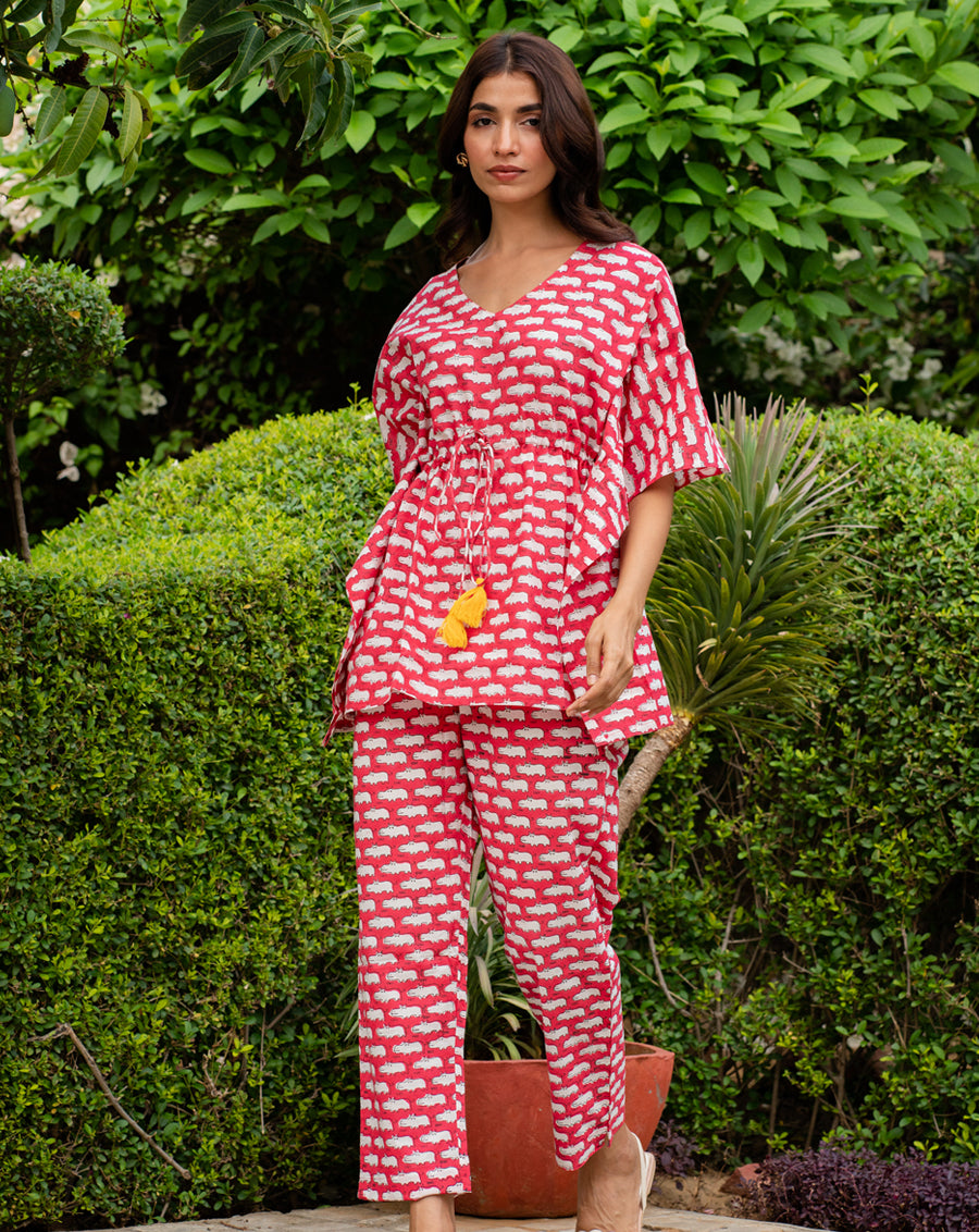 Happy Hippos Chill Jams Cotton Co-ord Set