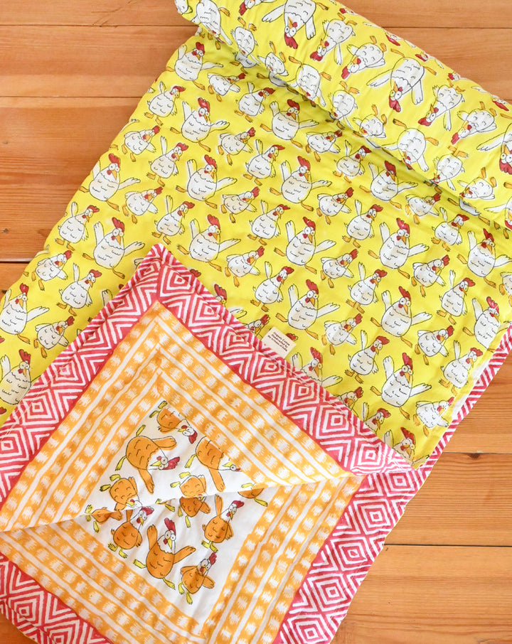 Kuk-Doo-Koo Hand Block Printed Cotton Quilt