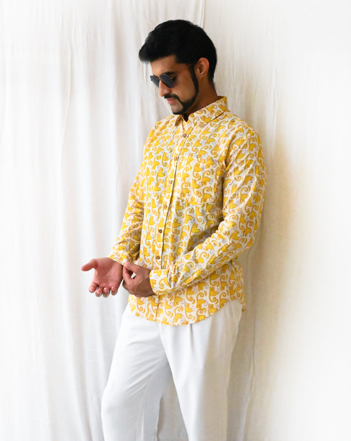 Funky Monkey Cotton Men's Shirt