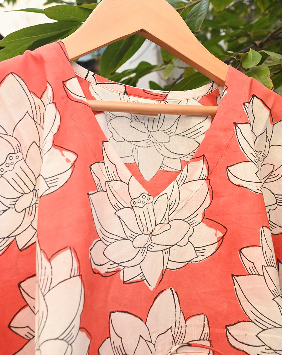 Mallika-RED Kaftan for girls