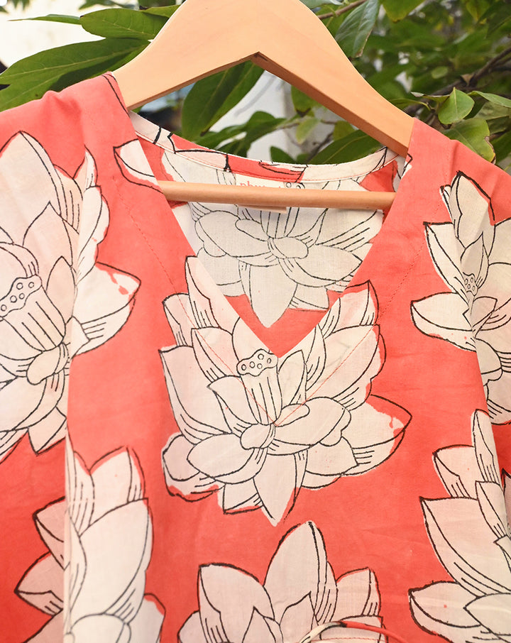Mallika-RED Kaftan for girls