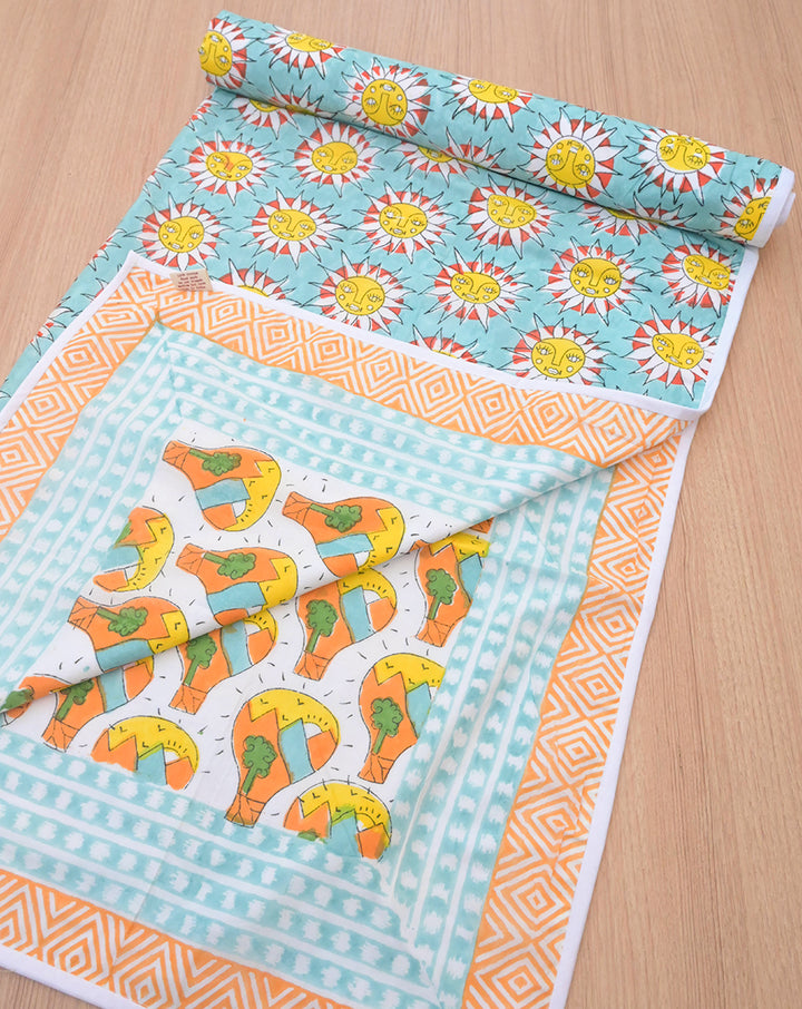 Sunny Paradise Cotton Baby Dohar  (0-3 years)