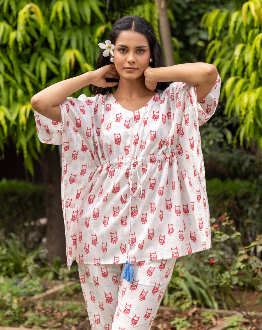 Transistor Owls Chill Jams Cotton Co-ord Set