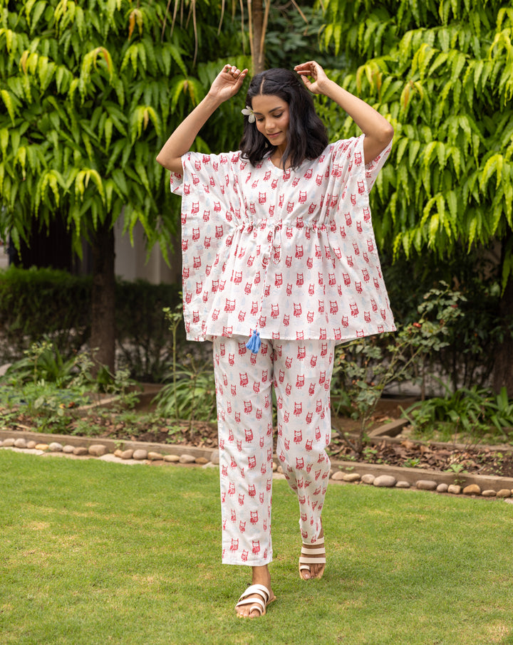 Transistor Owls Chill Jams Cotton Co-ord Set