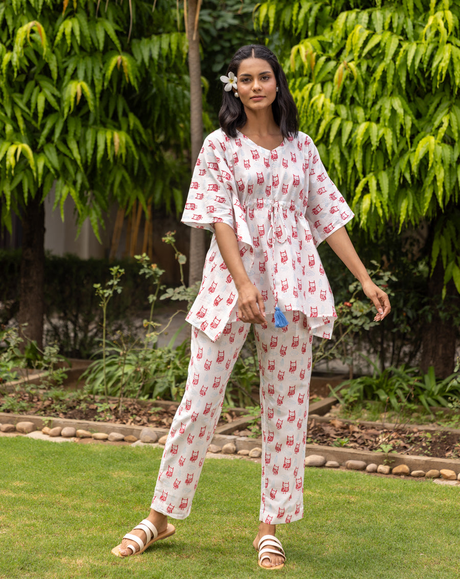 Transistor Owls Chill Jams Cotton Co-ord Set