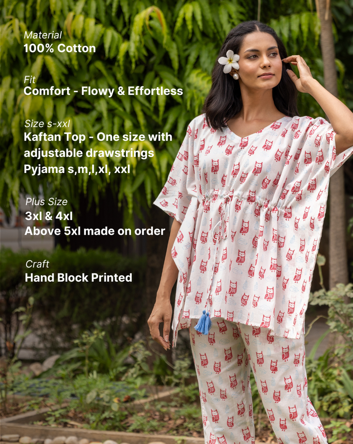 Transistor Owls Chill Jams Cotton Co-ord Set