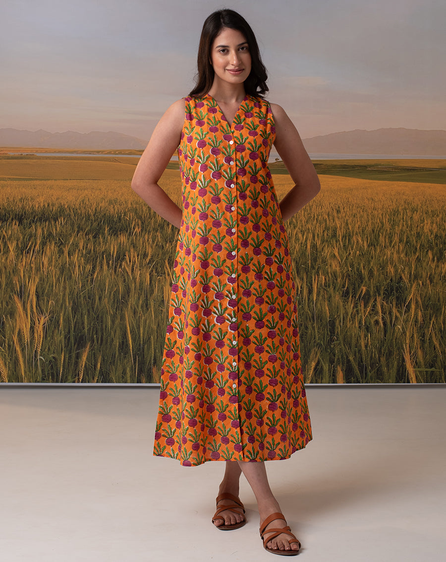 Beet-The-Root Long Rachel Dress – Phutari