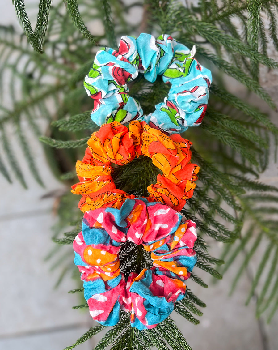 Seaberry Cotton Scrunchies - Set of 3