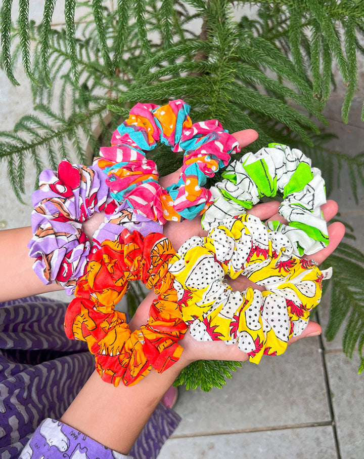Delight Cotton Scrunchies - Set of 5