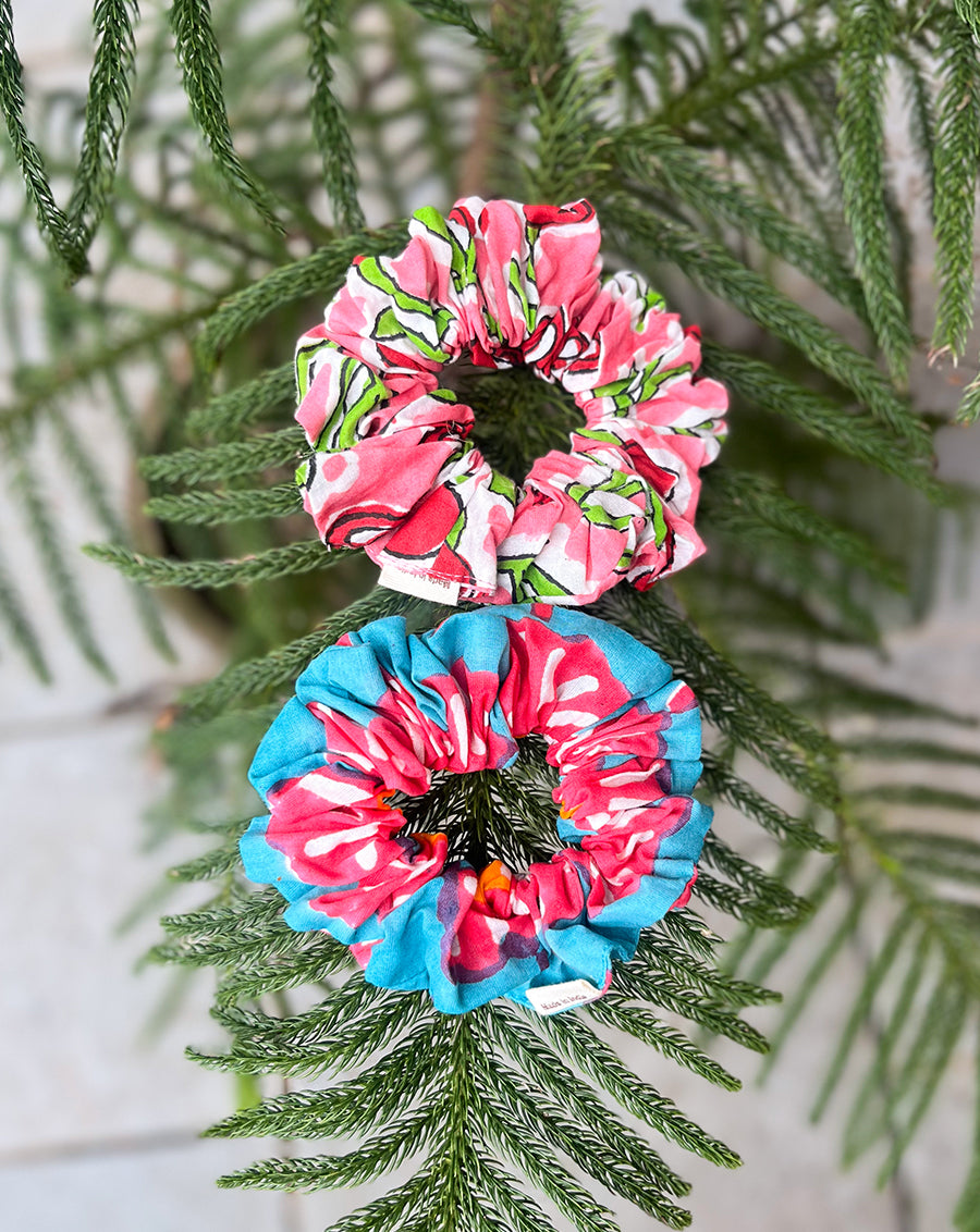 Cherryshore Cotton Scrunchies - Set of 2 – Phutari