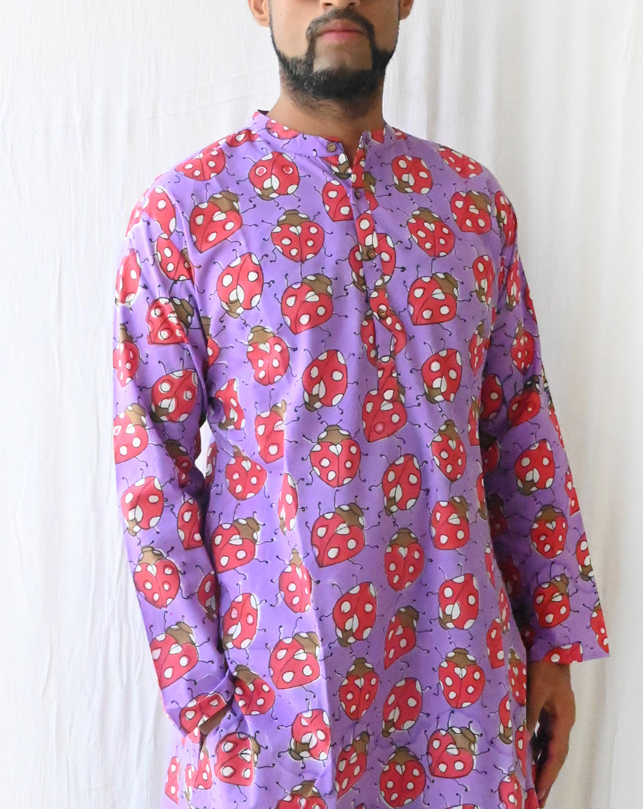 LoveBug Cotton Men's Long Kurta