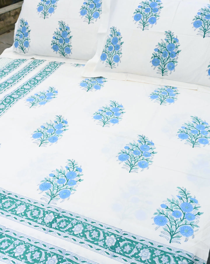 Neel Mughal Boota Cotton Bedcover - Minor Defect