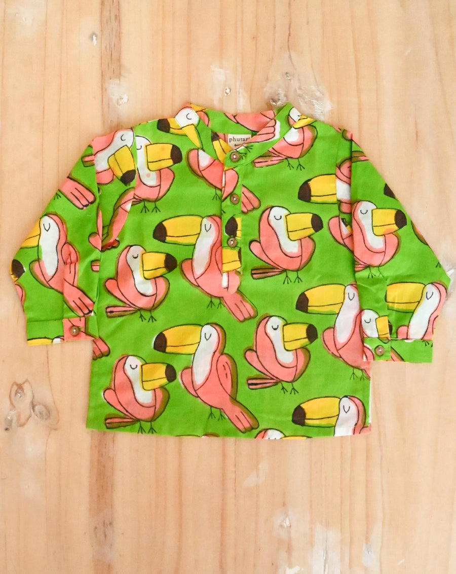 Toucan Cotton Kurta for Kids