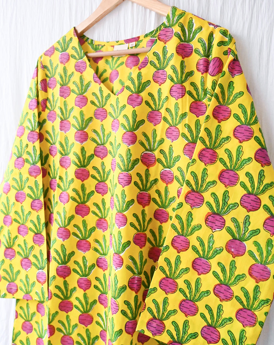 Beet-the-Root Kurta Pyjama Set
