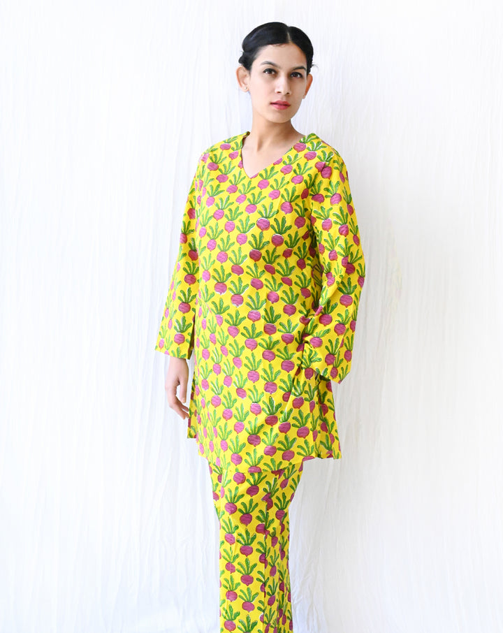 Beet-the-Root Kurta Pyjama Set