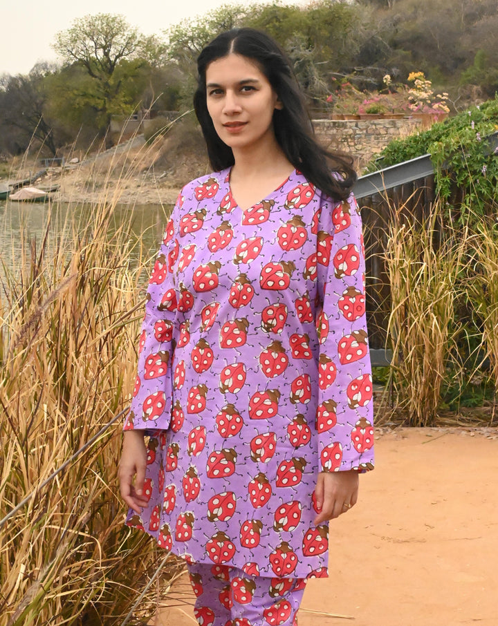 LoveBug Kurta Pyjama - Soft Cotton Co-ord Set