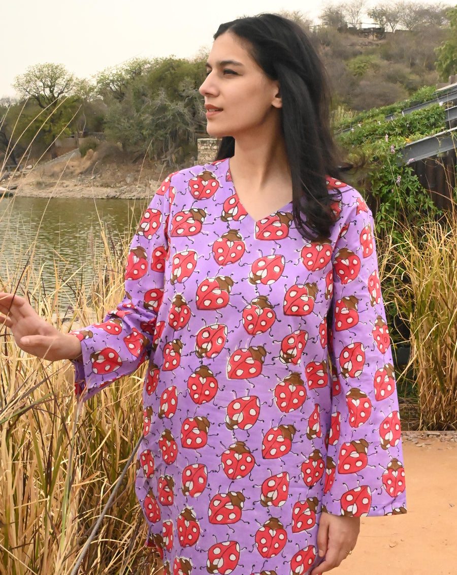 LoveBug Kurta Pyjama - Soft Cotton Co-ord Set