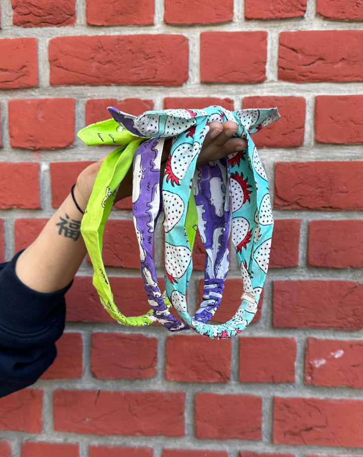 Bestseller Collection - Set of 3 Handcrafted Cotton Bow Hairbands