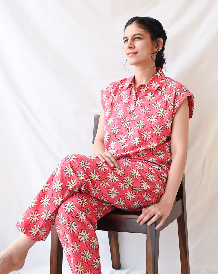 Indian block best sale print pajamas