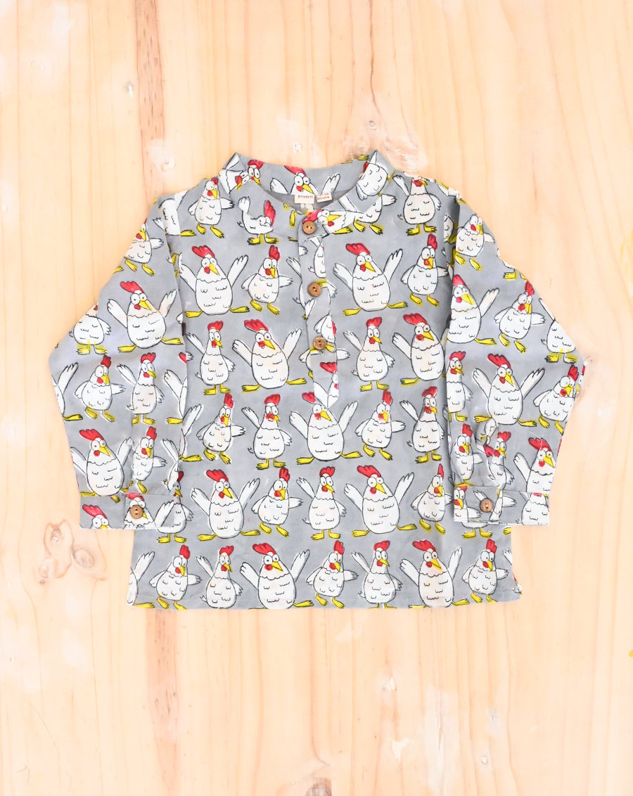 Kuk-Doo-Koo Cotton Kurta Pyjama Set for Kids