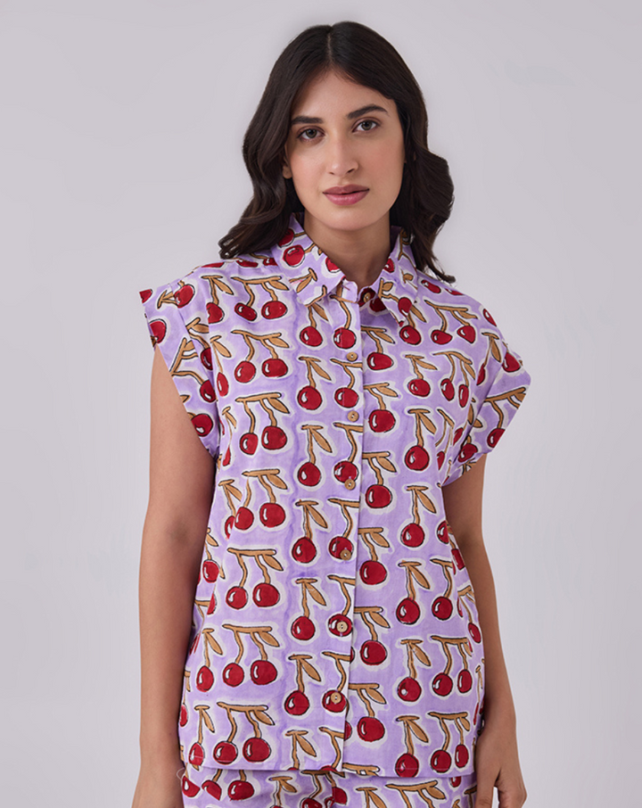 Cherries Soft Cotton Shirt