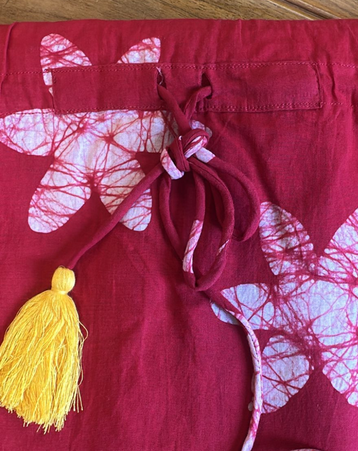 Gul Hand Block Printed Cotton Kaftan - Midi Length