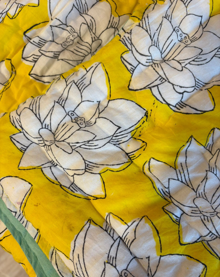 Mallika Hand Block Printed Cotton Quilt - Minor Defect K2