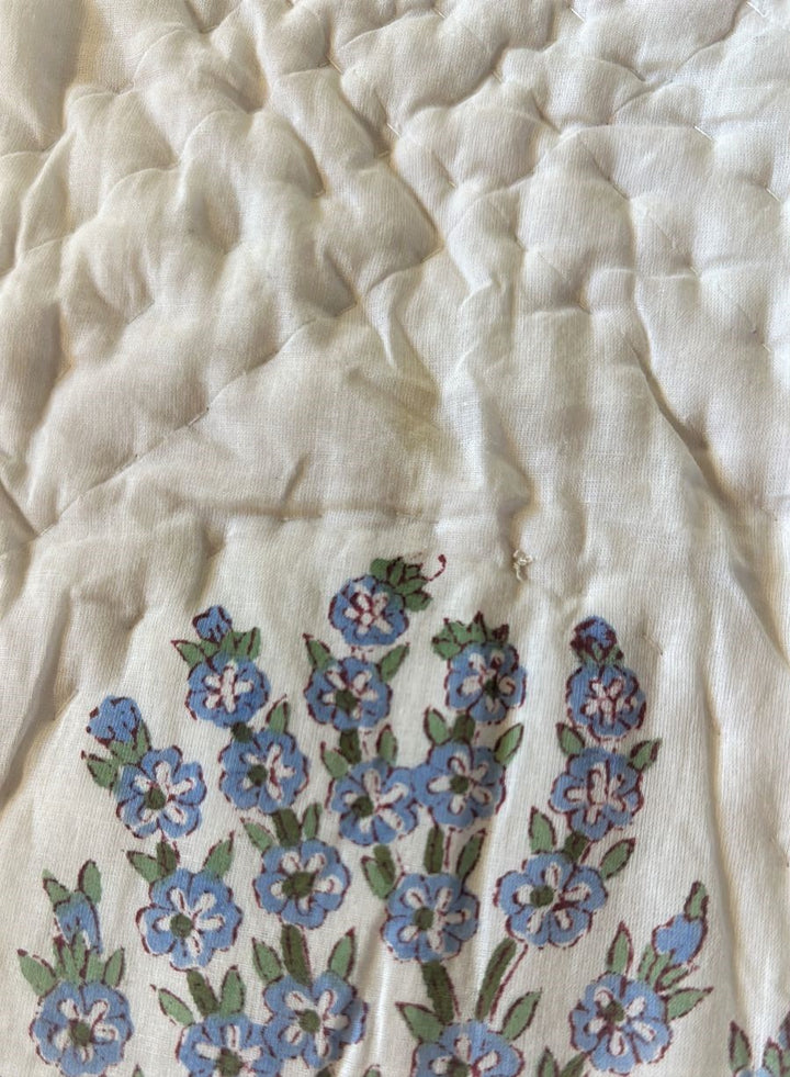 Taru Hand Block Printed Cotton Single Quilts - Set of 2 - Minor Defect