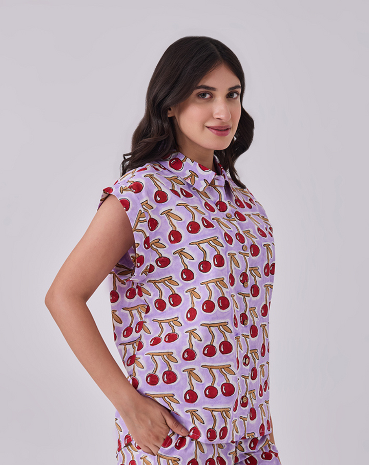 Cherries Soft Cotton Shirt