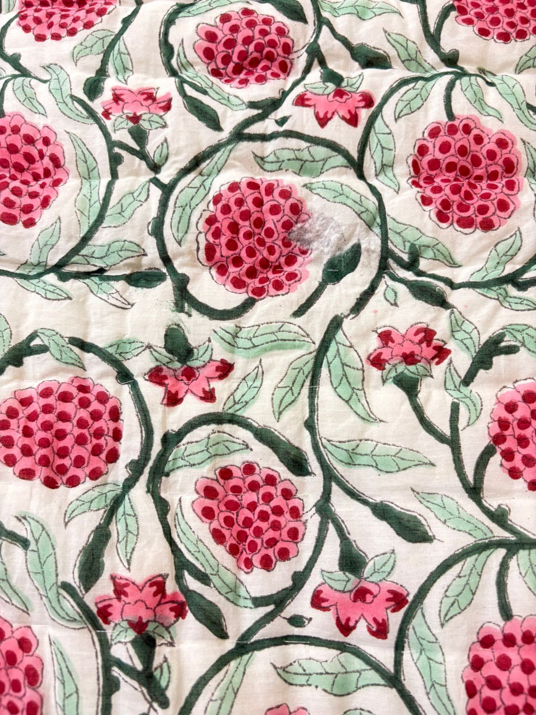 Chinaar Gul  Hand Block Printed Cotton Quilt - Minor Defect K81