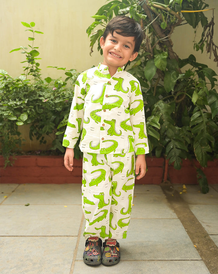 Agar Magar Original Cotton Shirt Pyjama Set for Kids