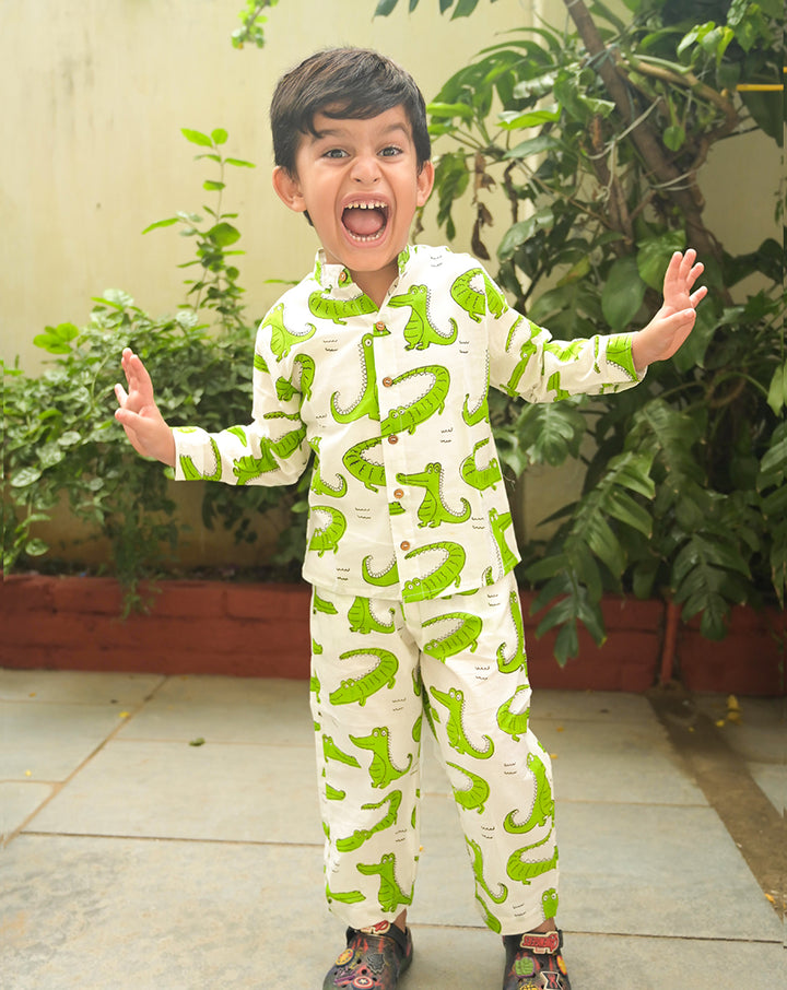 Agar Magar Original Cotton Shirt Pyjama Set for Kids