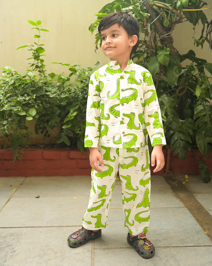 Agar Magar Original Cotton Shirt Pyjama Set for Kids