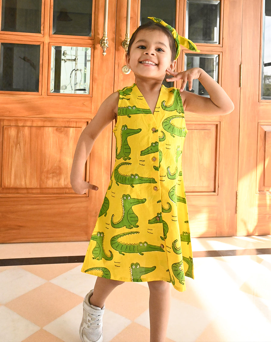 Agar Magar Cotton Dress for Girls