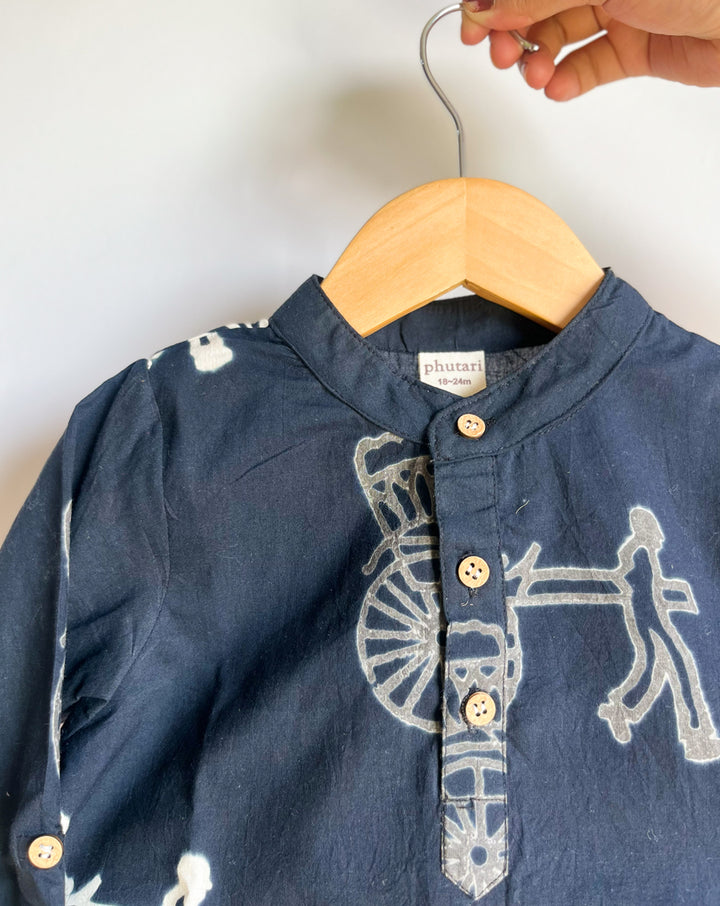 Baggie Cotton Kurta Pyjama Set for Kids