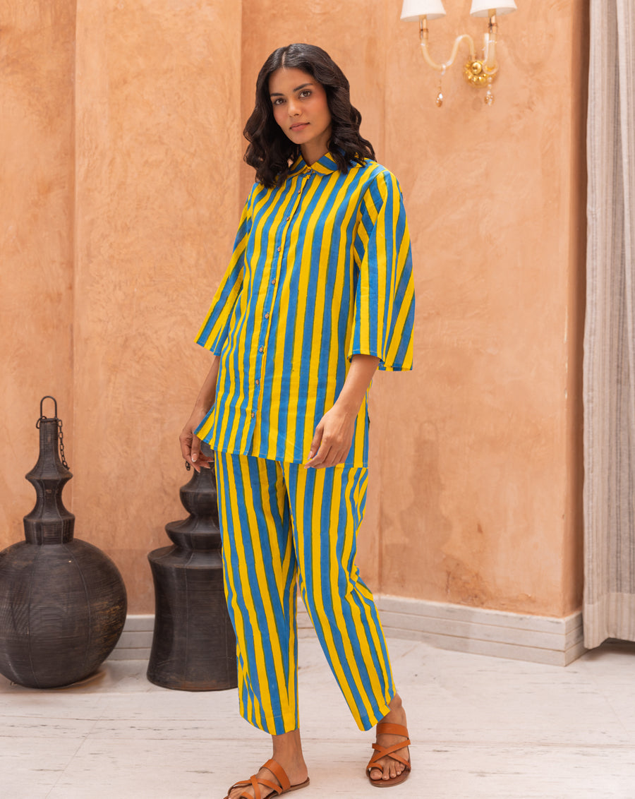 Bandstands Chill Jams - Soft Cotton Shirt & Pyjama Set