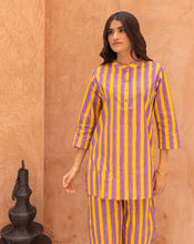 Load image into Gallery viewer, Bandstands Short Kurta Pyjama - Soft Cotton Co-ord Set
