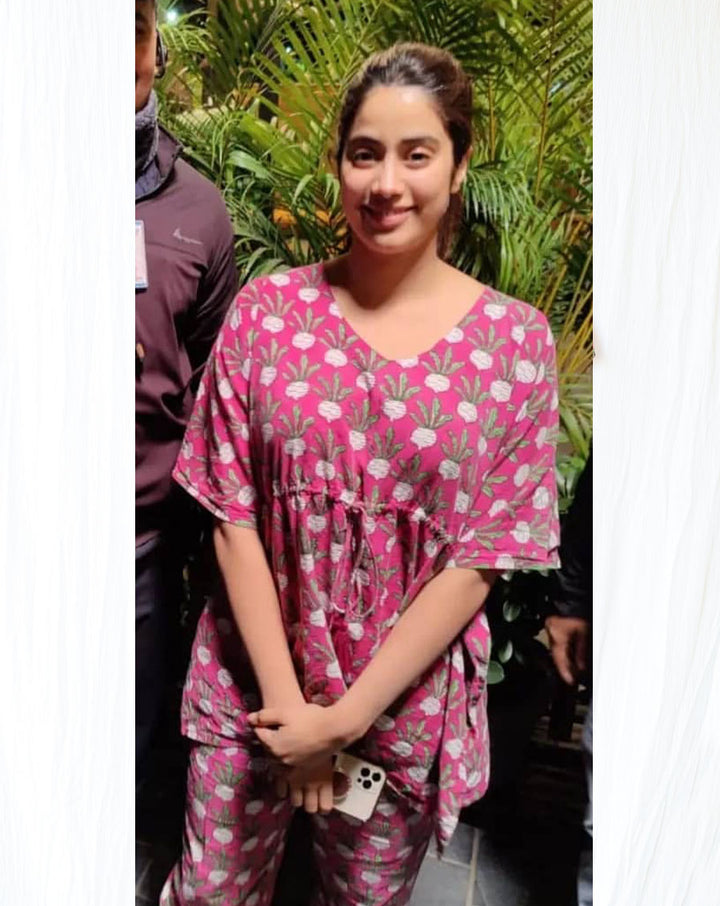 Beet-the-Root Chill Jams Cotton Co-ord Set