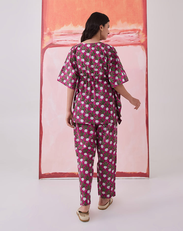 Beet-the-Root Chill Jams Cotton Co-ord Set